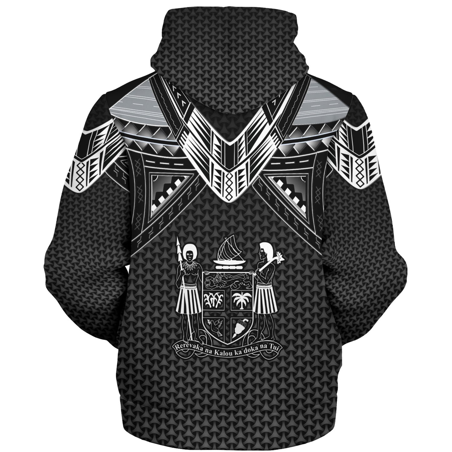 Fiji Custom Personalised Sherpa Hoodie Polynesian Tribal Tattoo