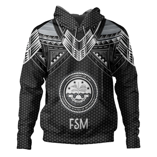 Federated States Of Micronesia Custom Personalised Hoodie Polynesian Tribal Tattoo