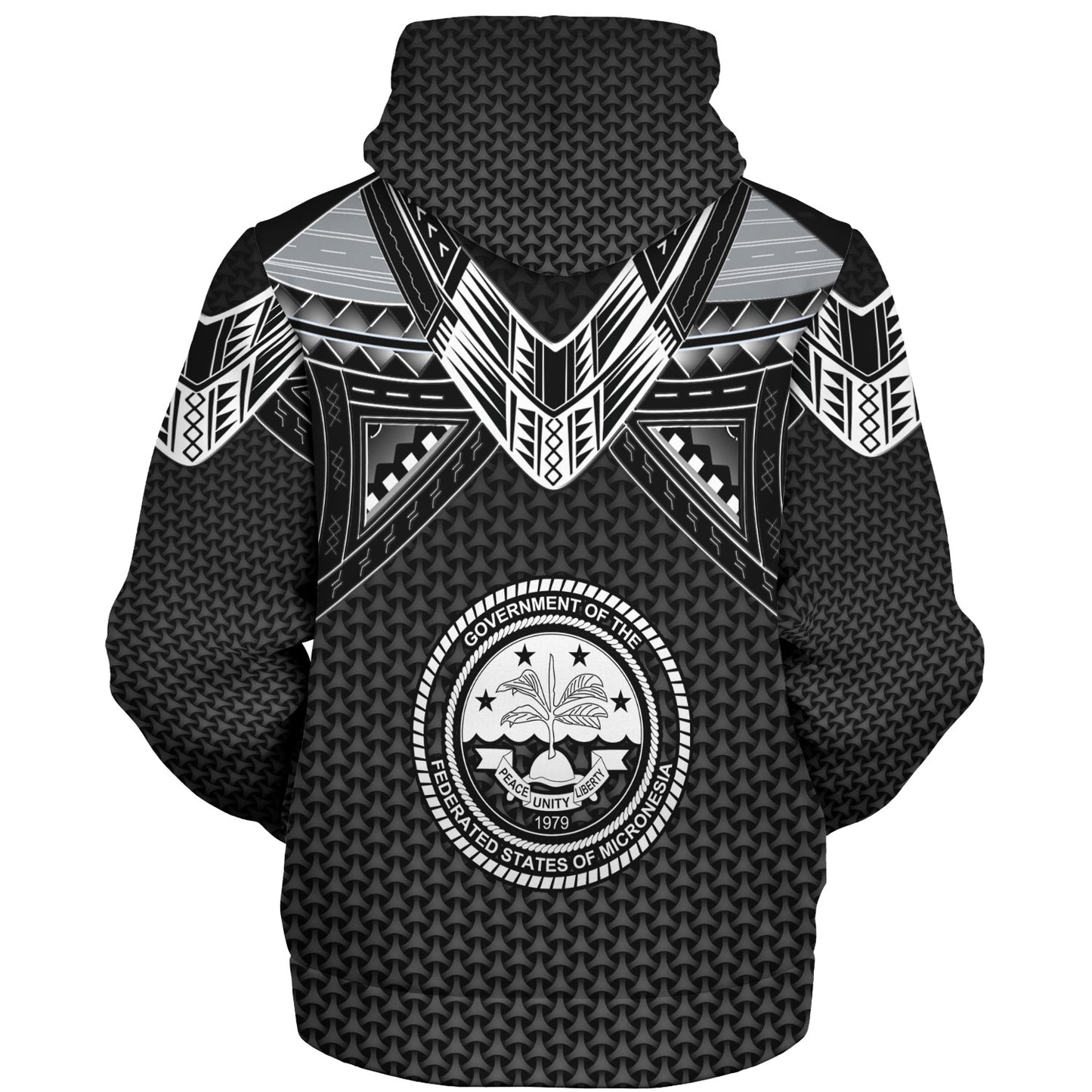 Federated States Of Micronesia Custom Personalised Sherpa Hoodie Polynesian Tribal Tattoo
