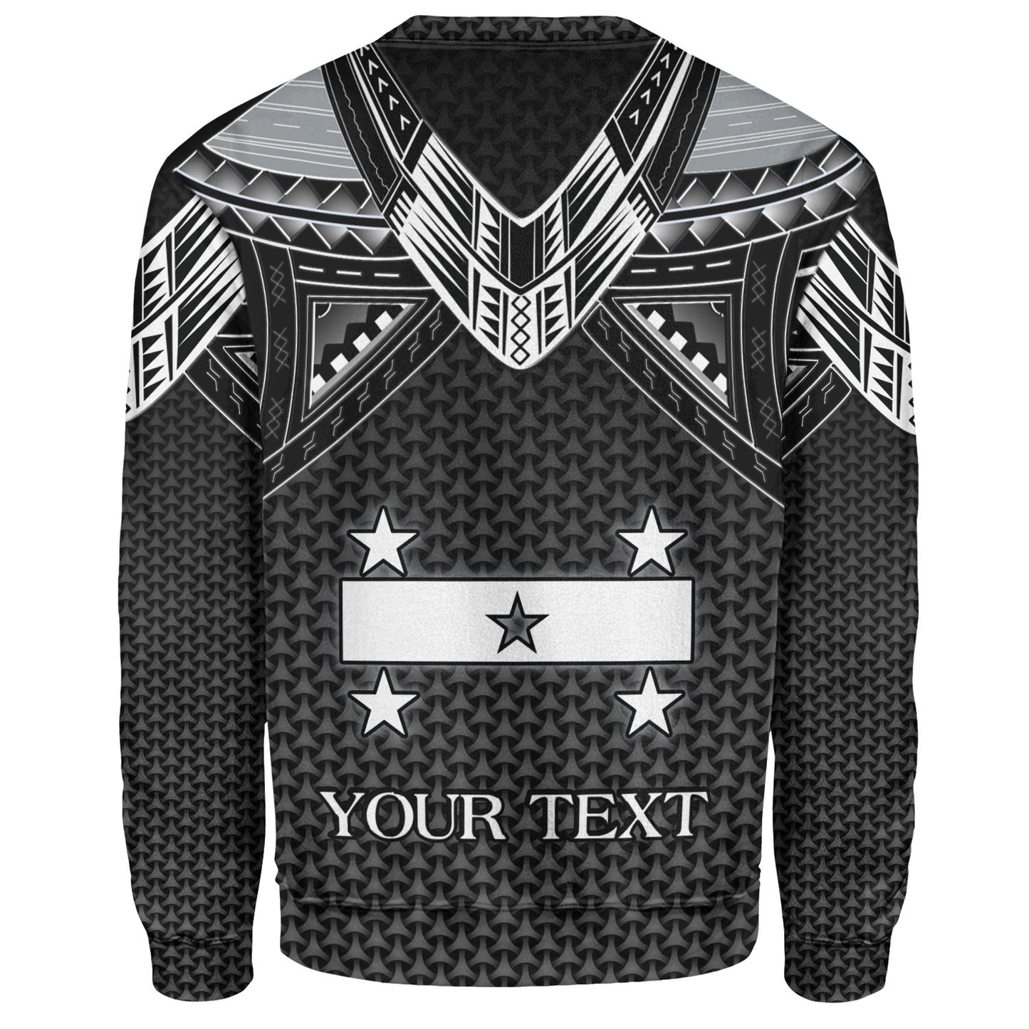 Gambier Islands Custom Personalised Sweatshirt Polynesian Tribal Tattoo
