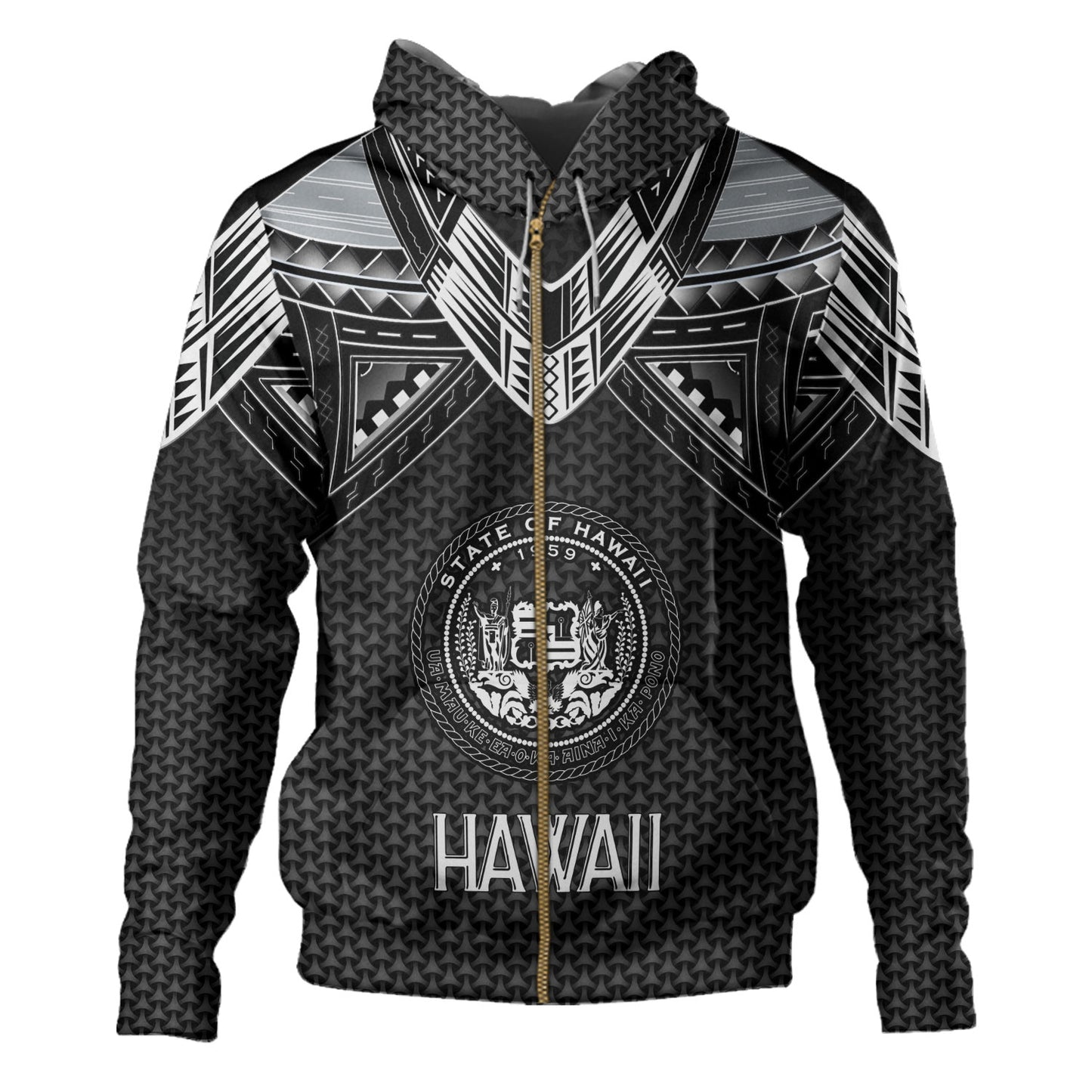 Hawaii Custom Personalised Hoodie Polynesian Tribal Tattoo