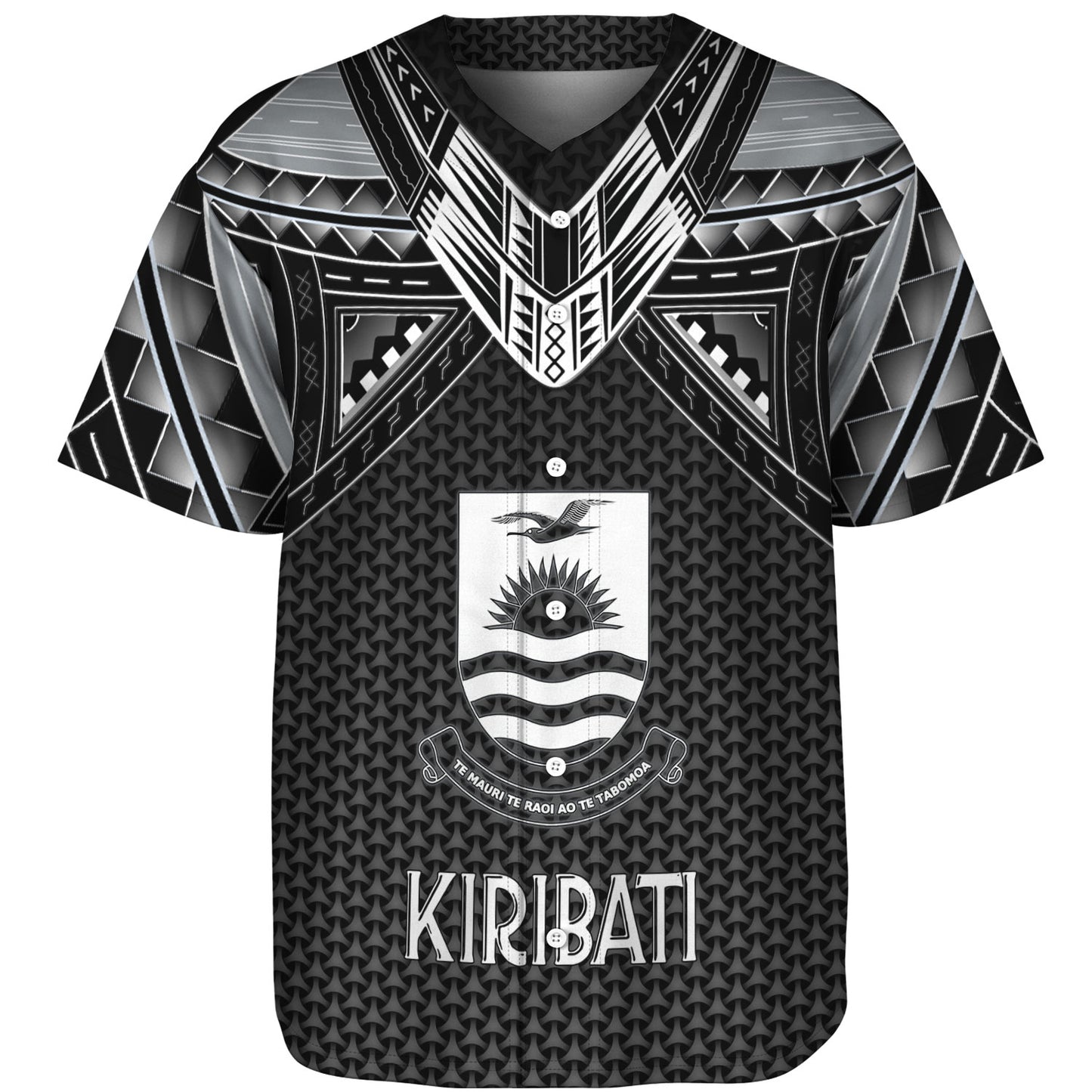 Kiribati Custom Personalised Baseball Shirt Polynesian Tribal Tattoo
