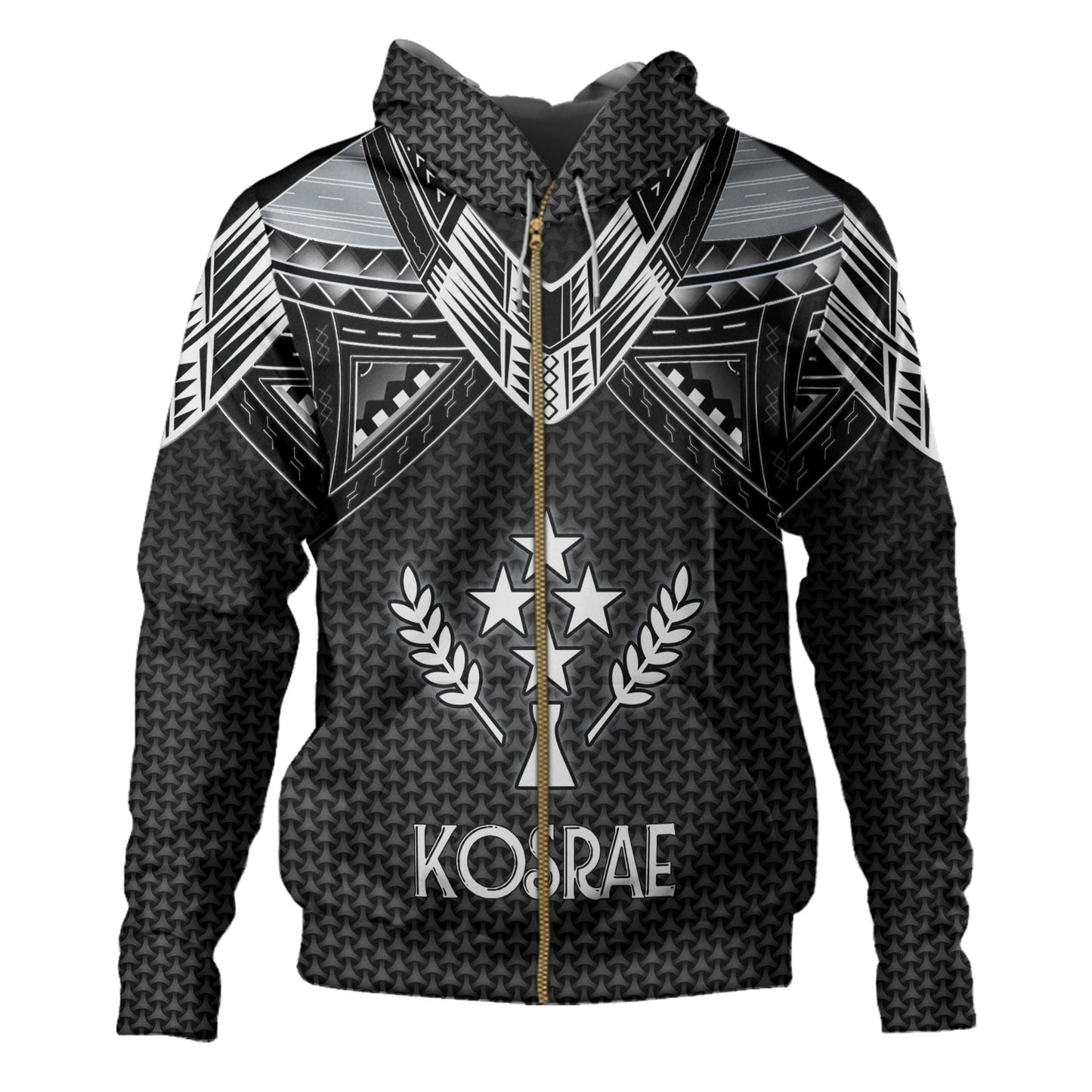 Kosrae Custom Personalised Hoodie Polynesian Tribal Tattoo