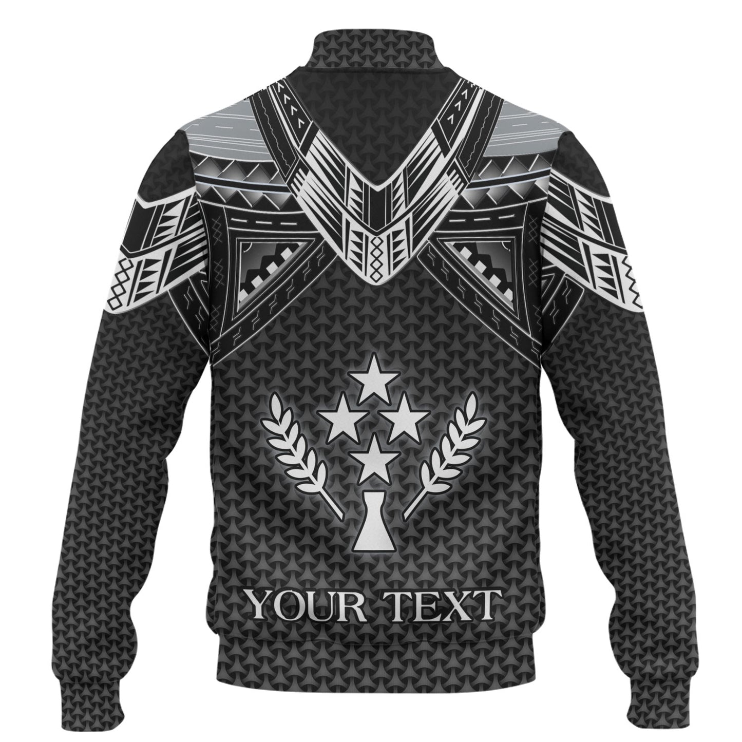 Kosrae Custom Personalised Baseball Jacket Polynesian Tribal Tattoo