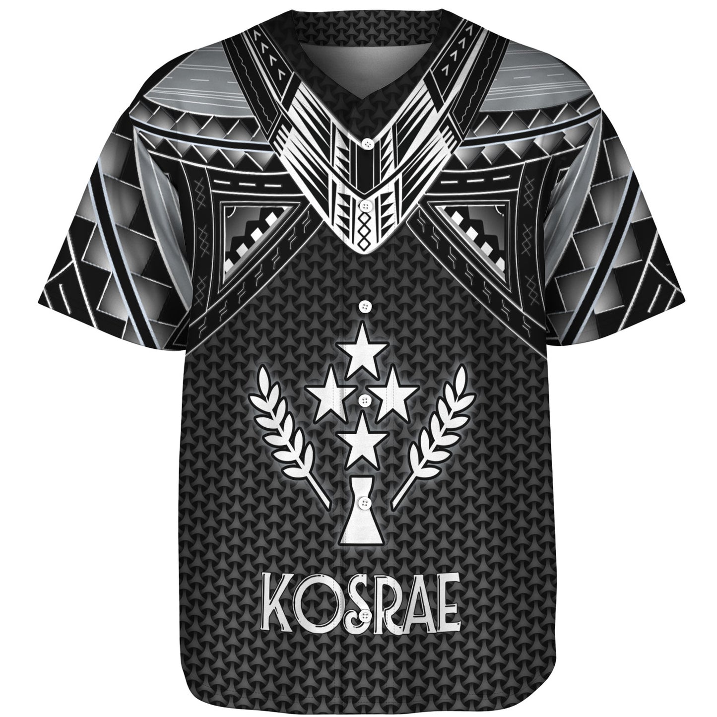 Kosrae Custom Personalised Baseball Shirt Polynesian Tribal Tattoo