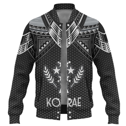 Kosrae Custom Personalised Baseball Jacket Polynesian Tribal Tattoo