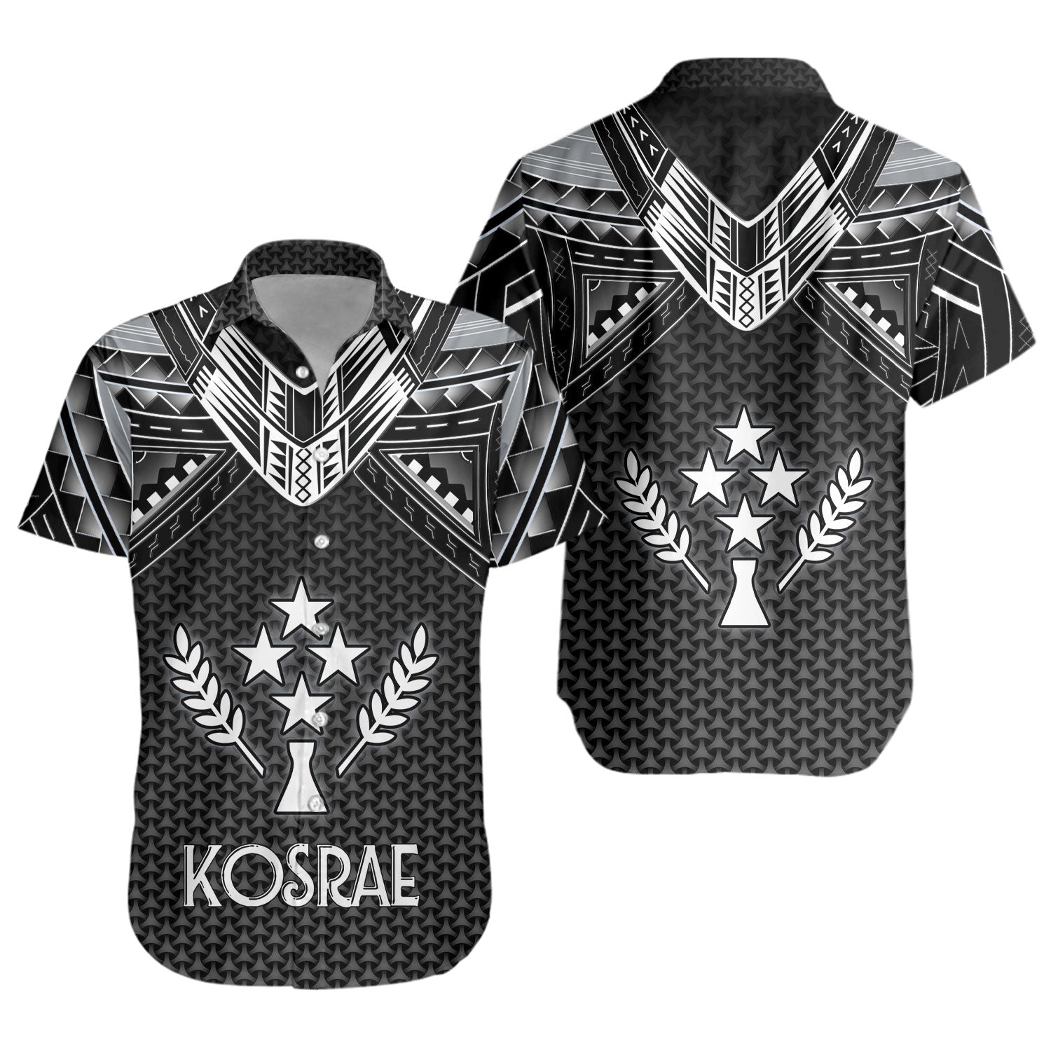 Kosrae Custom Personalised Short Sleeve Shirt Polynesian Tribal Tattoo