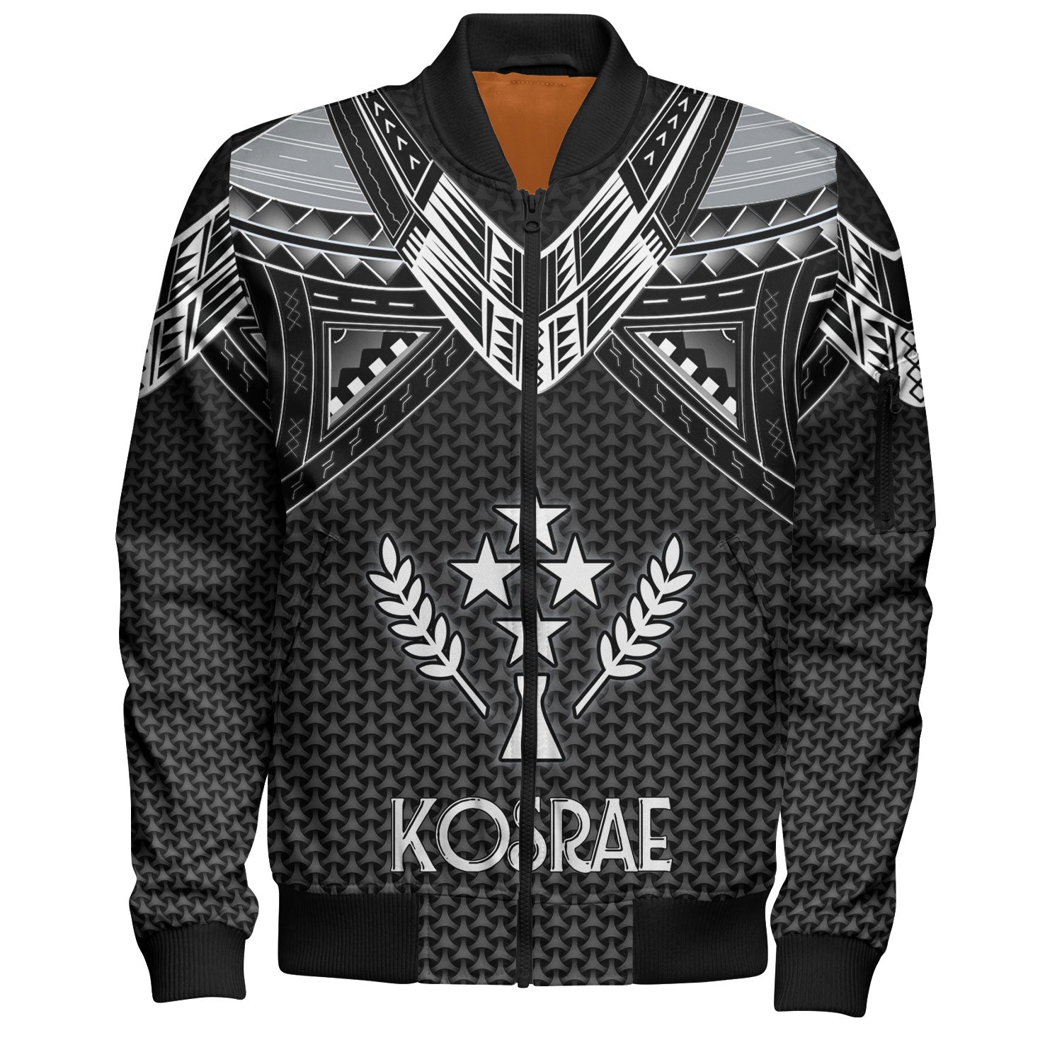 Kosrae Custom Personalised Bomber Jacket Polynesian Tribal Tattoo