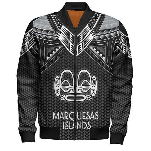Marquesas Islands Custom Personalised Bomber Jacket Polynesian Tribal Tattoo