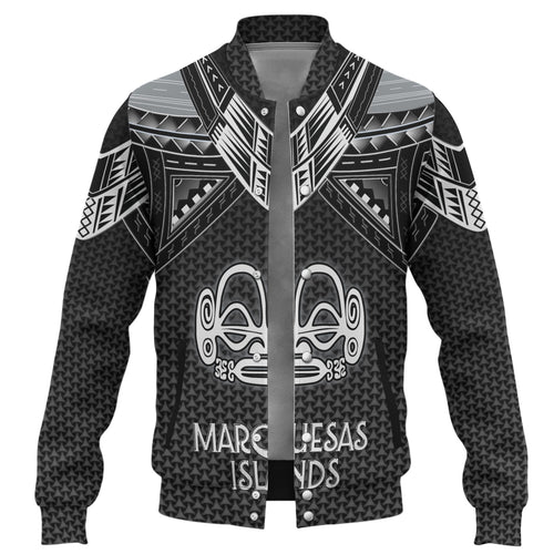 Marquesas Islands Custom Personalised Baseball Jacket Polynesian Tribal Tattoo