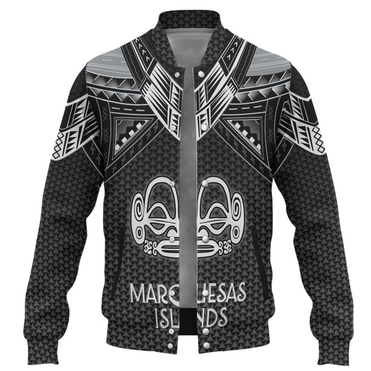 Marquesas Islands Custom Personalised Baseball Jacket Polynesian Tribal Tattoo