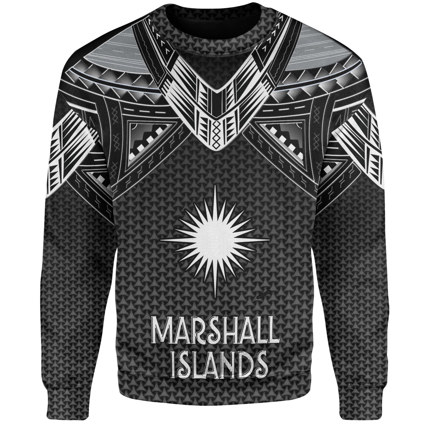 Marshall Islands Custom Personalised Sweatshirt Polynesian Tribal Tattoo