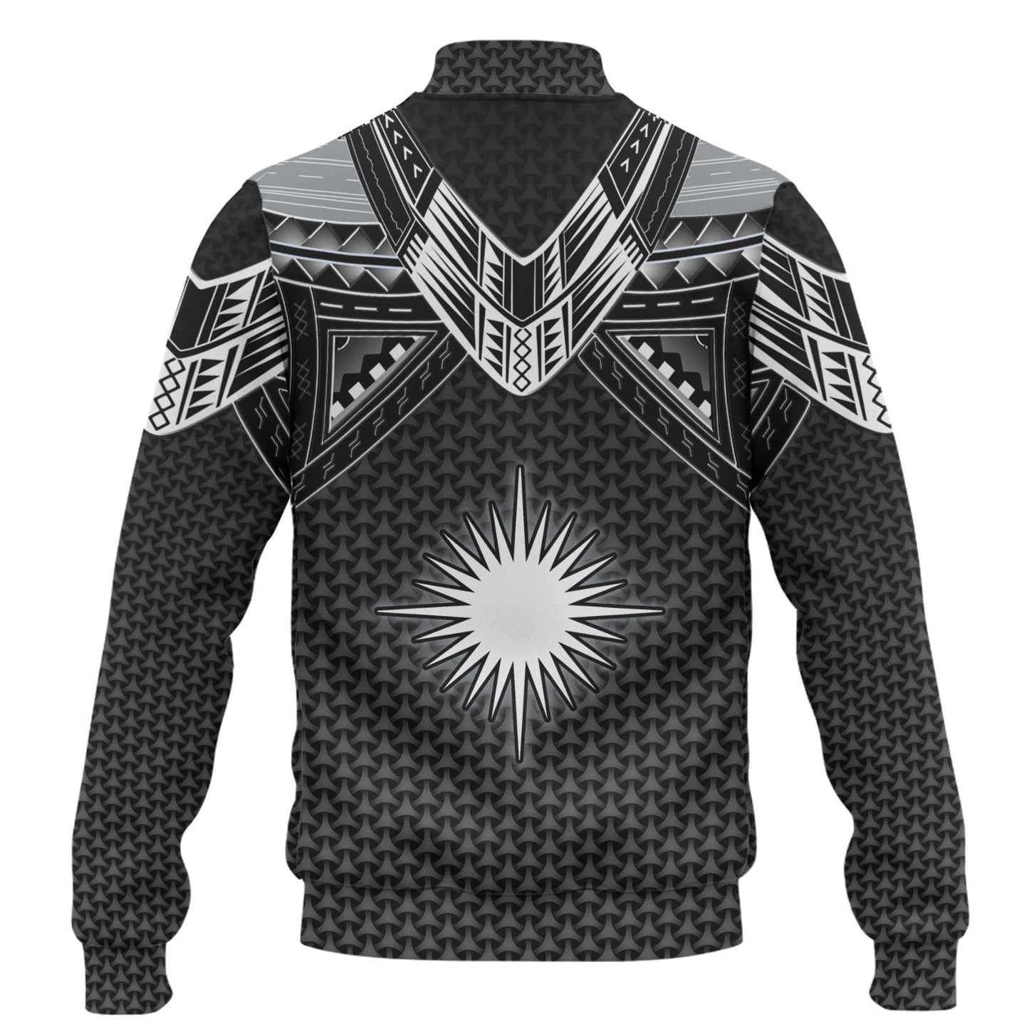Marshall Islands Custom Personalised Baseball Jacket Polynesian Tribal Tattoo