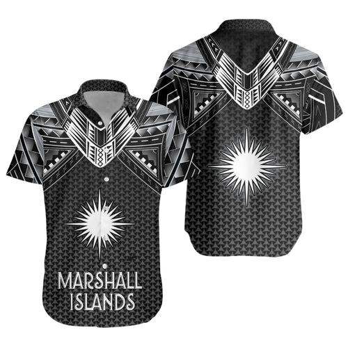Marshall Islands Custom Personalised Short Sleeve Shirt Polynesian Tribal Tattoo