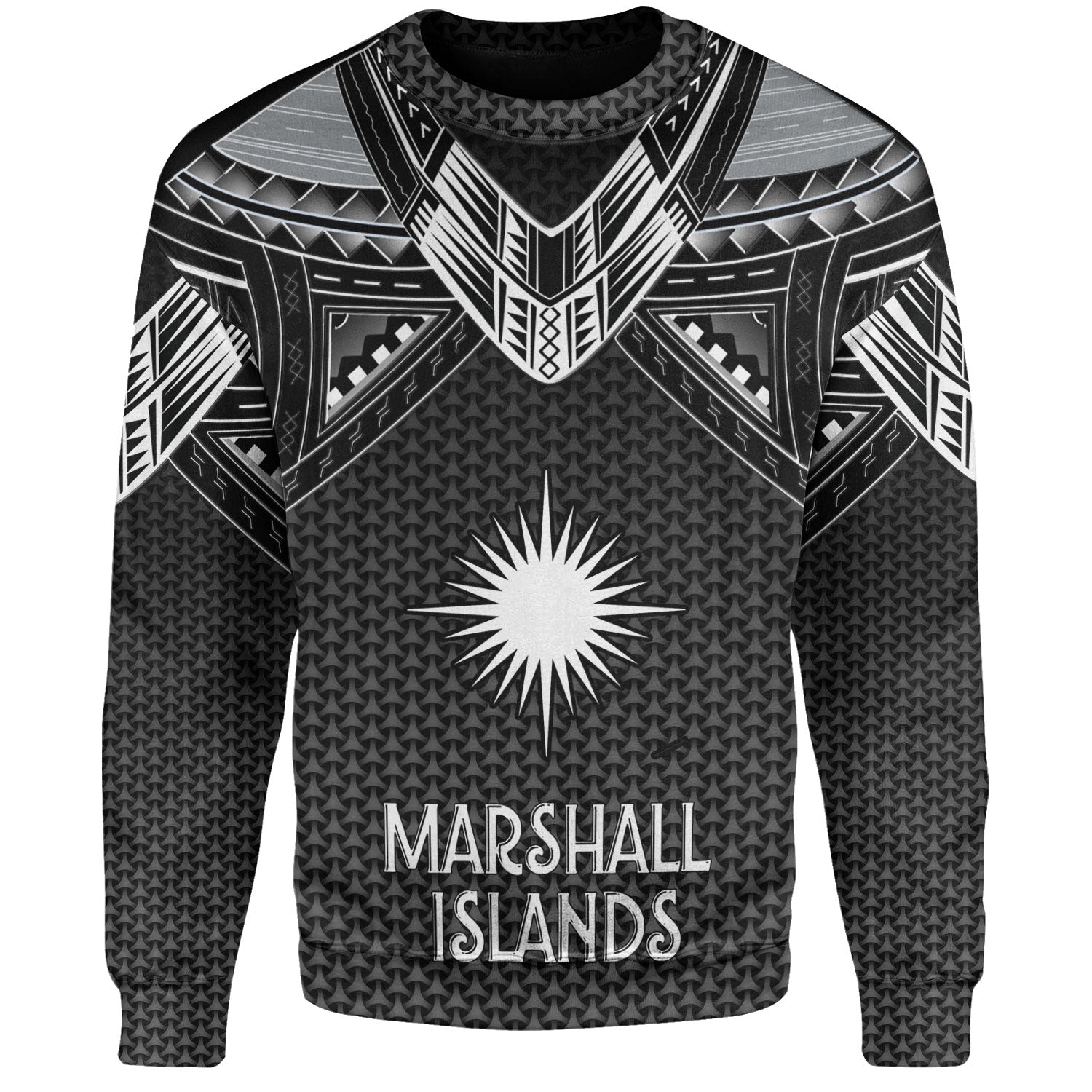 Marshall Islands Custom Personalised Sweatshirt Polynesian Tribal Tattoo