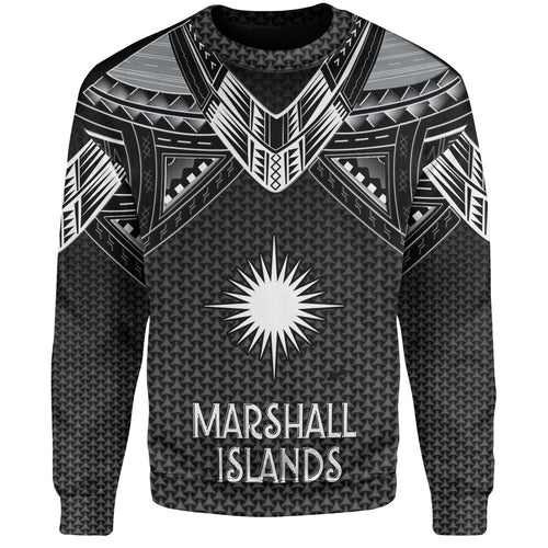 Marshall Islands Custom Personalised Sweatshirt Polynesian Tribal Tattoo