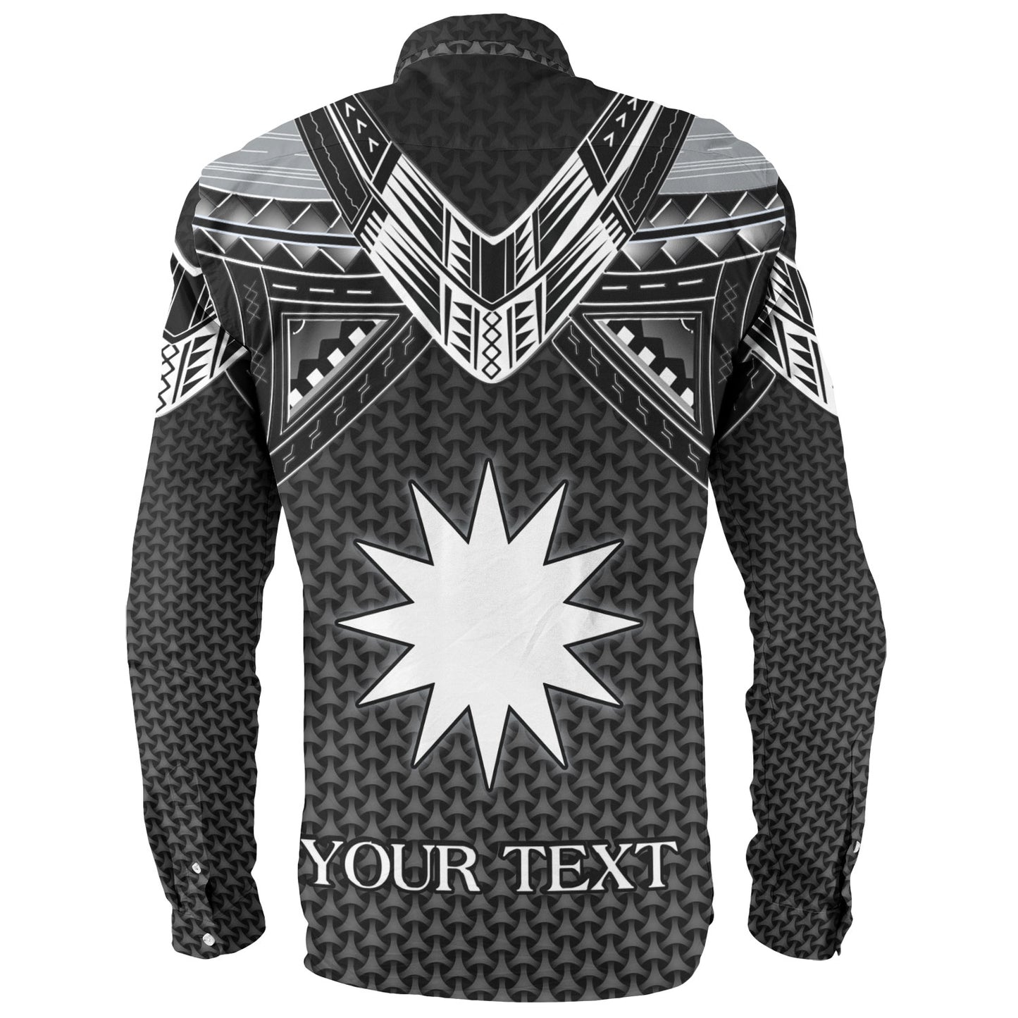Nauru Custom Personalised Long Sleeve Shirt Polynesian Tribal Tattoo