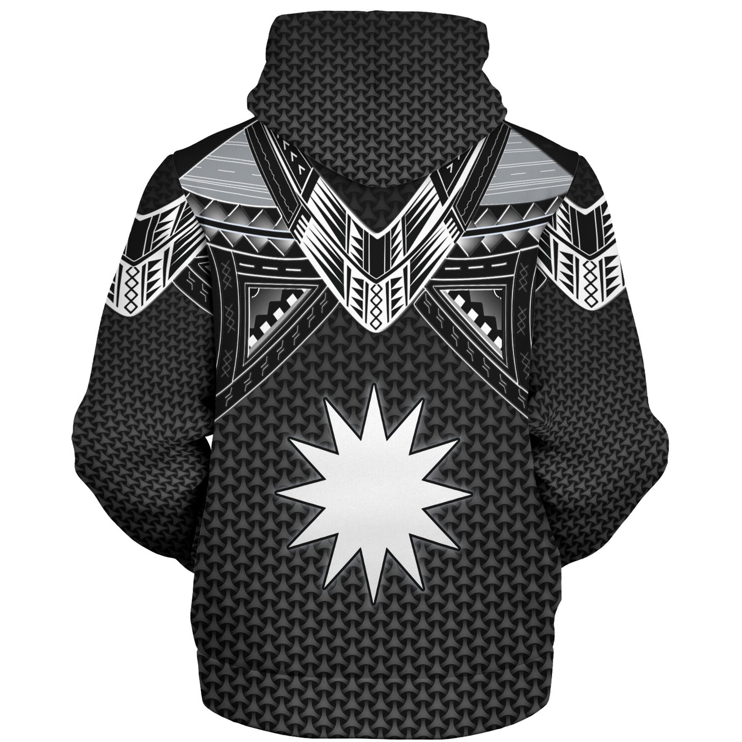Nauru Custom Personalised Sherpa Hoodie Polynesian Tribal Tattoo