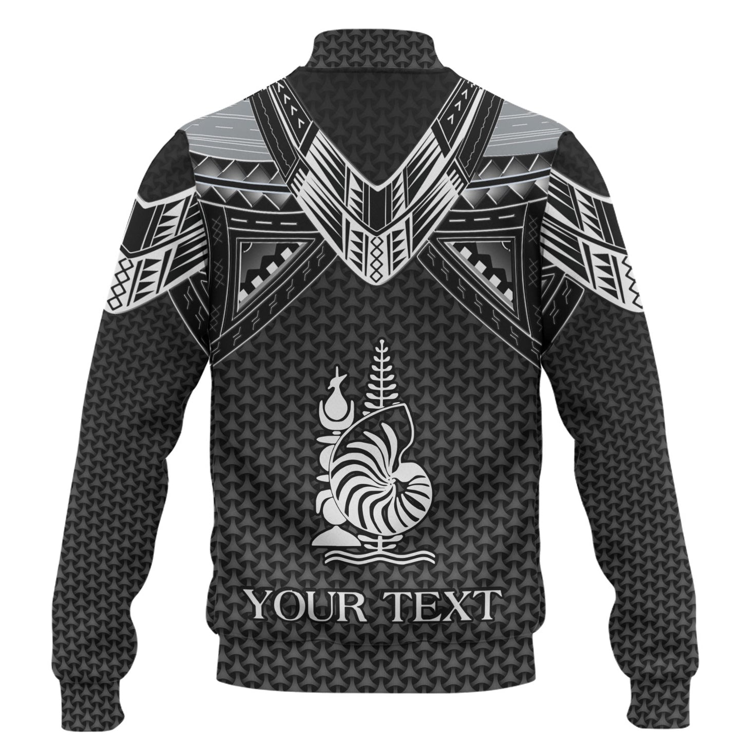 New Caledonia Custom Personalised Baseball Jacket Polynesian Tribal Tattoo