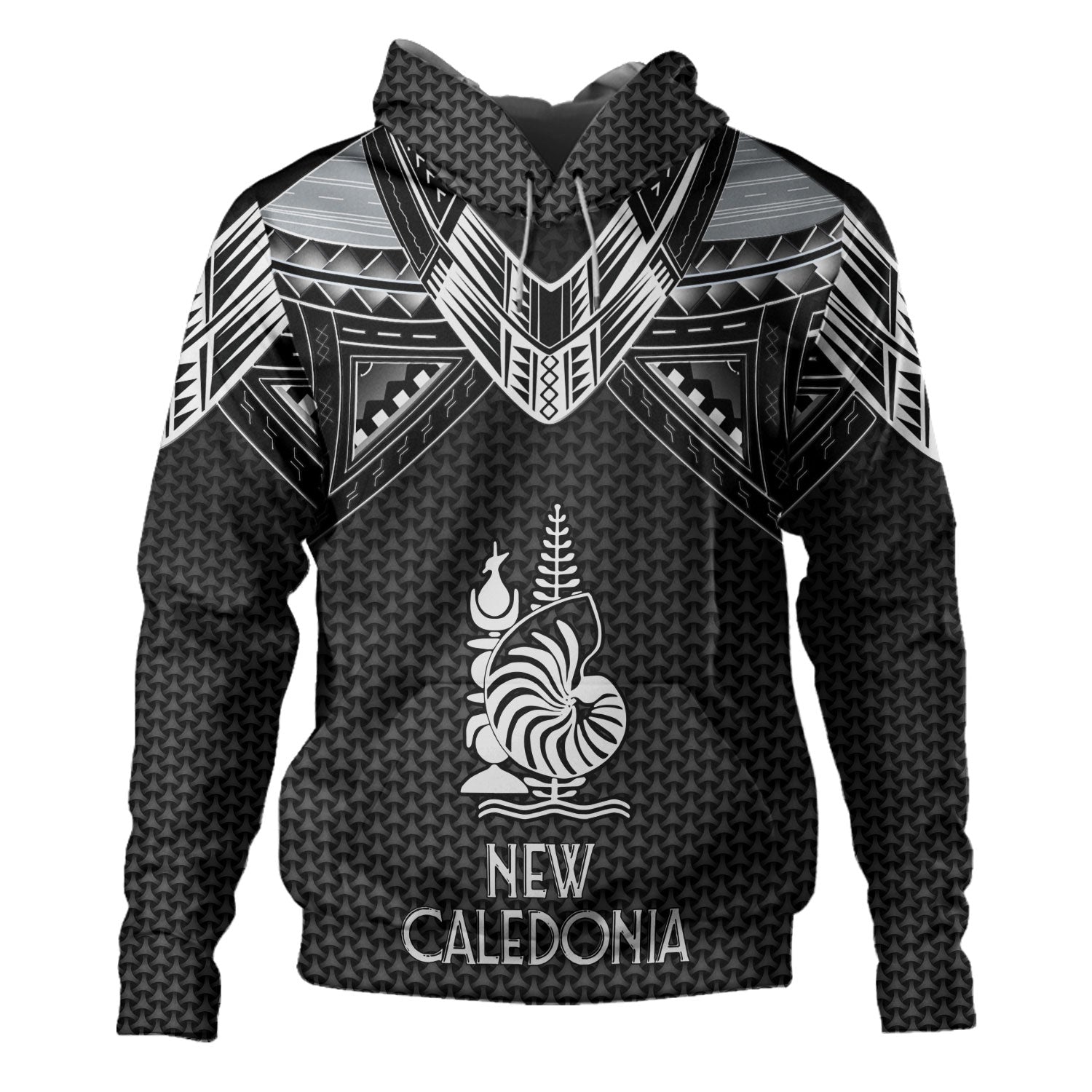 New Caledonia Custom Personalised Hoodie Polynesian Tribal Tattoo
