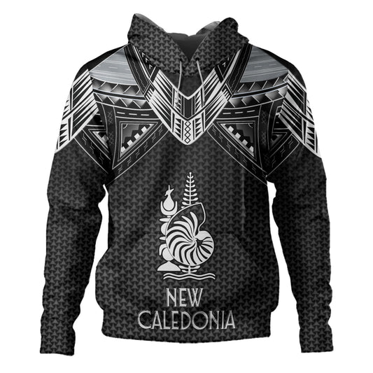 New Caledonia Custom Personalised Hoodie Polynesian Tribal Tattoo