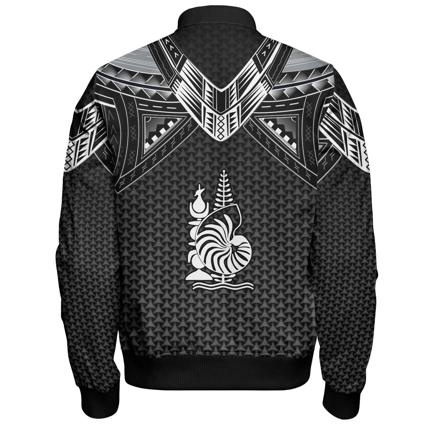 New Caledonia Custom Personalised Bomber Jacket Polynesian Tribal Tattoo