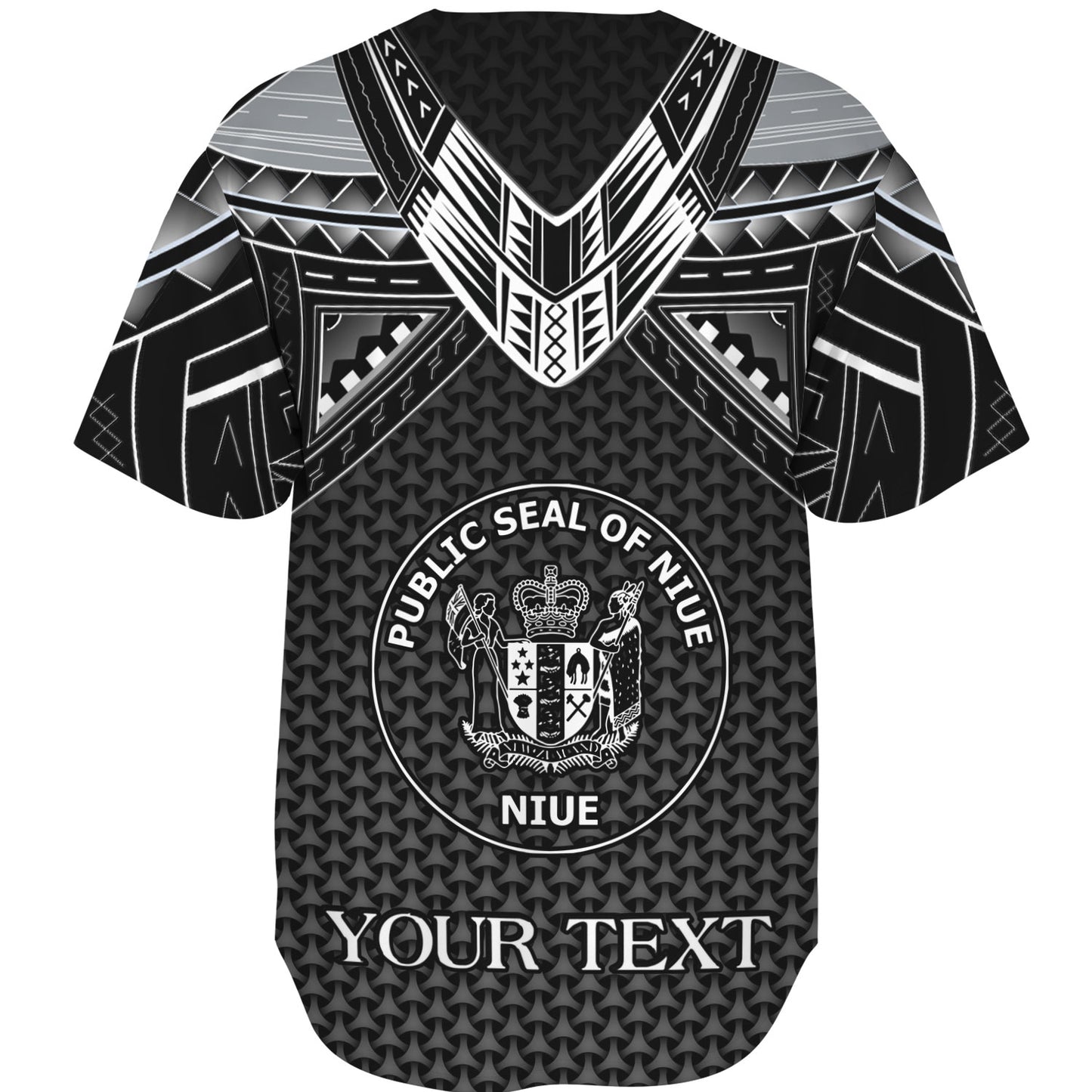 Niue Custom Personalised Baseball Shirt Polynesian Tribal Tattoo