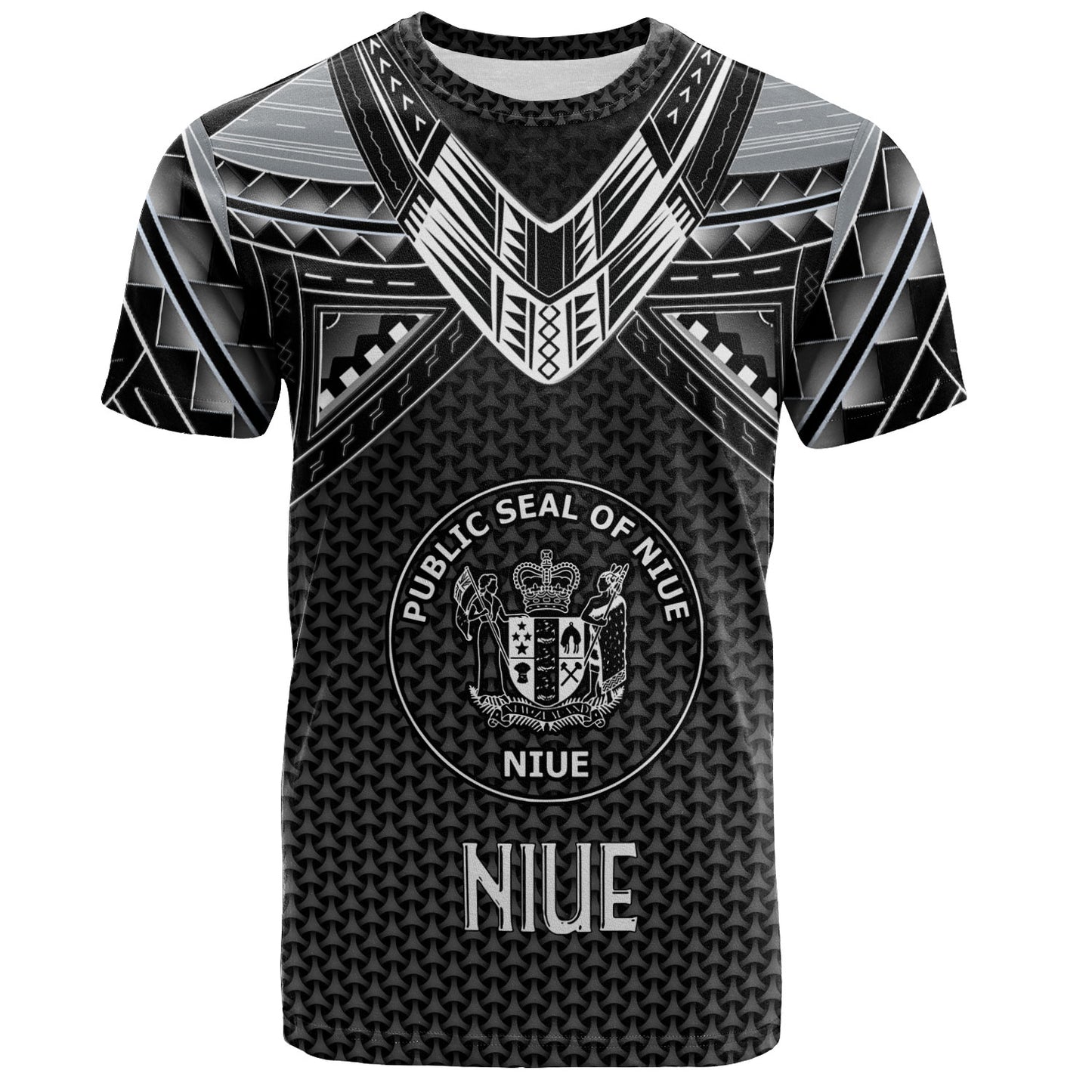 Niue Custom Personalised T-Shirt Polynesian Tribal Tattoo