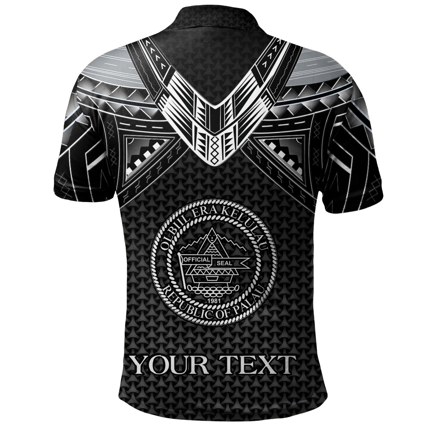 Palau Custom Personalised Polo Shirt Polynesian Tribal Tattoo