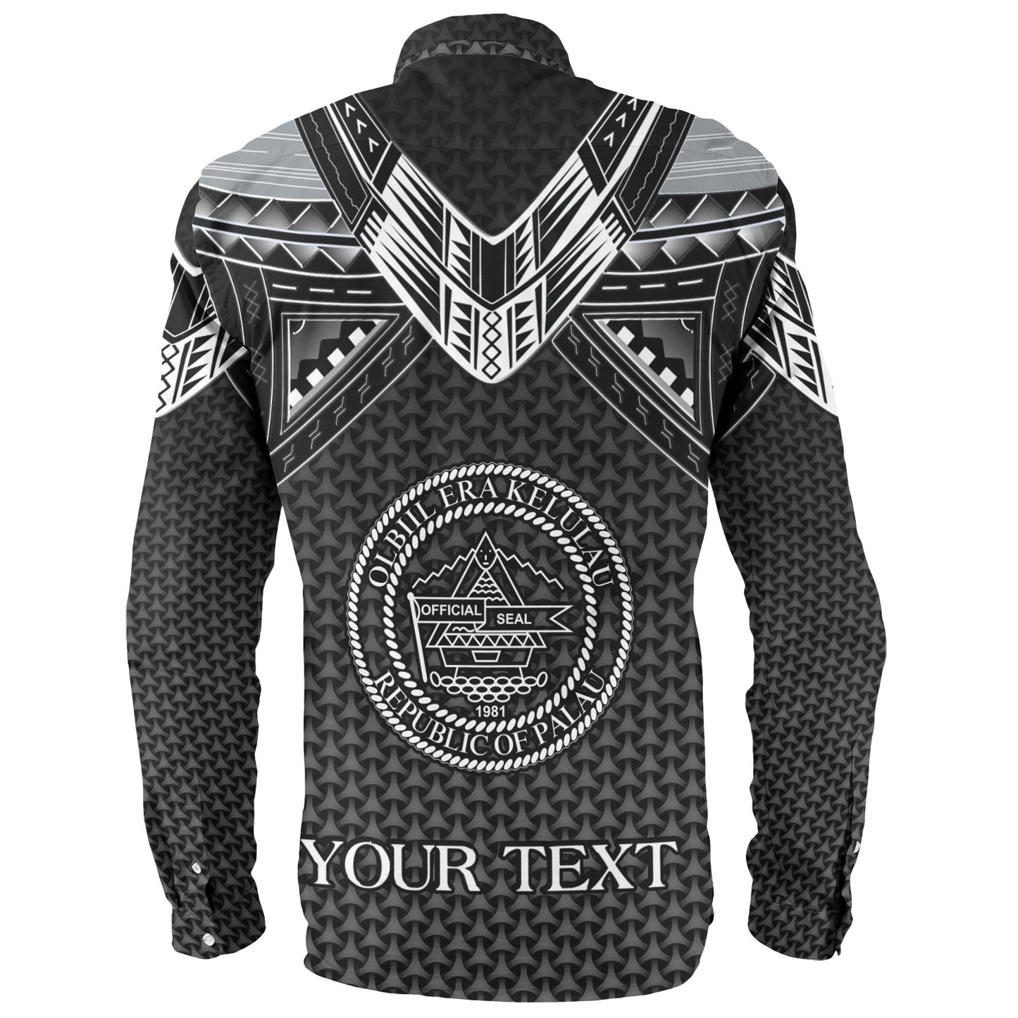 Palau Custom Personalised Long Sleeve Shirt Polynesian Tribal Tattoo