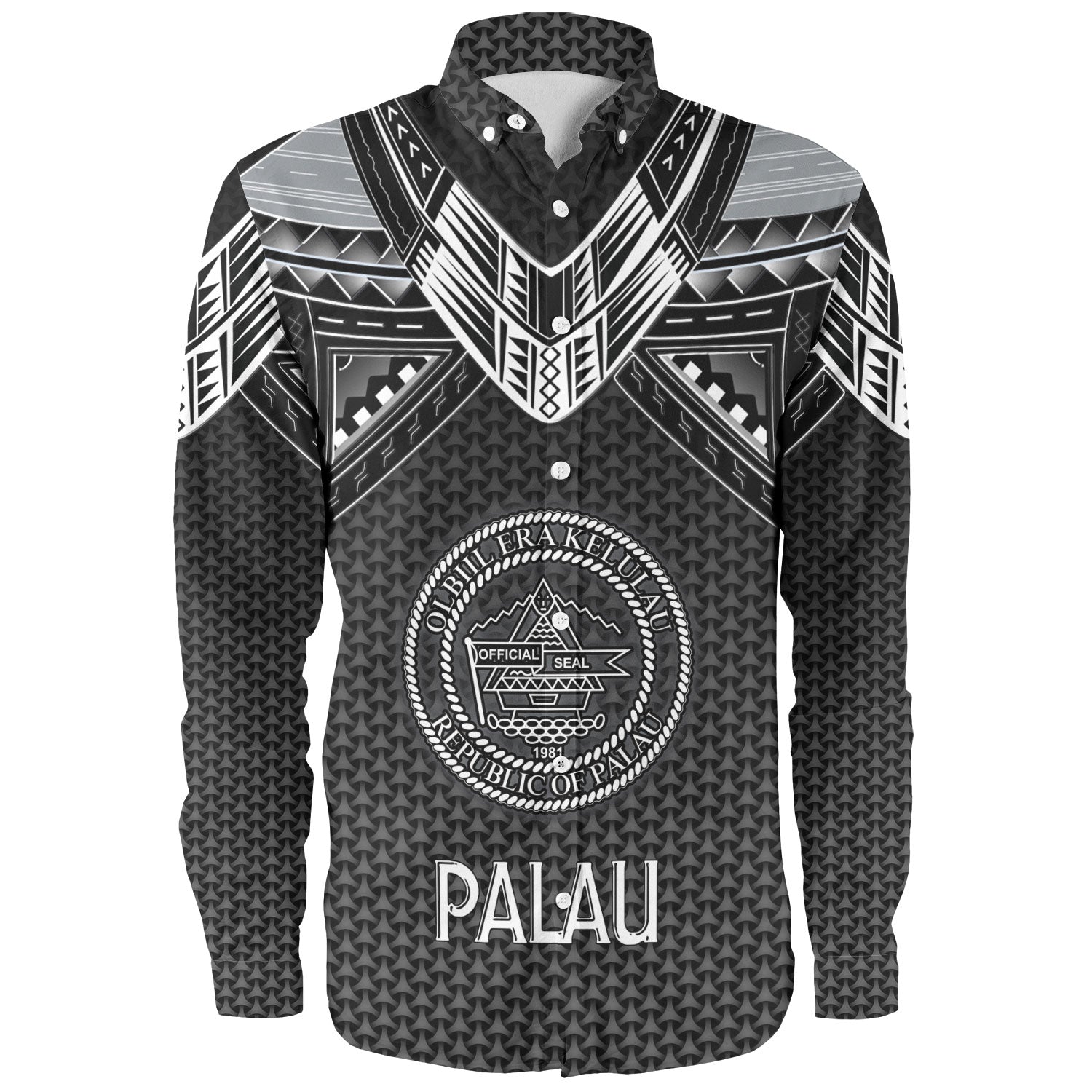 Palau Custom Personalised Long Sleeve Shirt Polynesian Tribal Tattoo