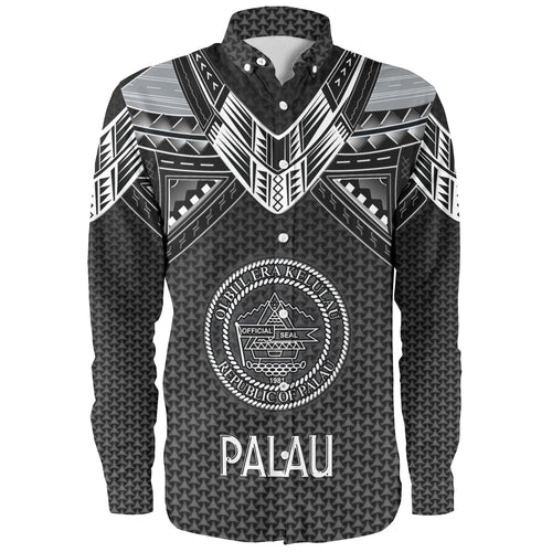 Palau Custom Personalised Long Sleeve Shirt Polynesian Tribal Tattoo