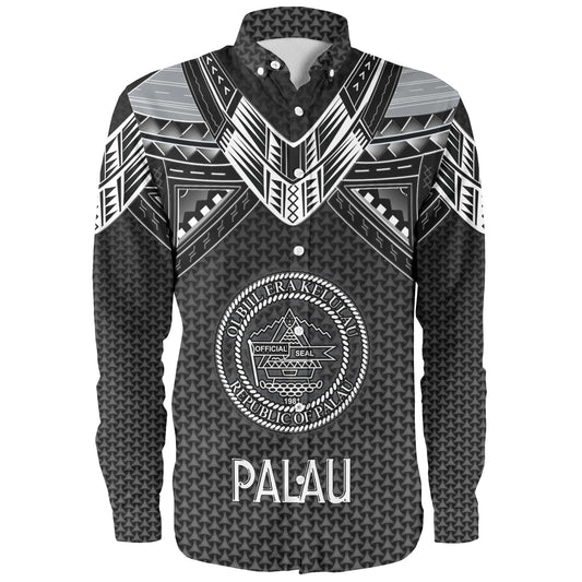 Palau Custom Personalised Long Sleeve Shirt Polynesian Tribal Tattoo