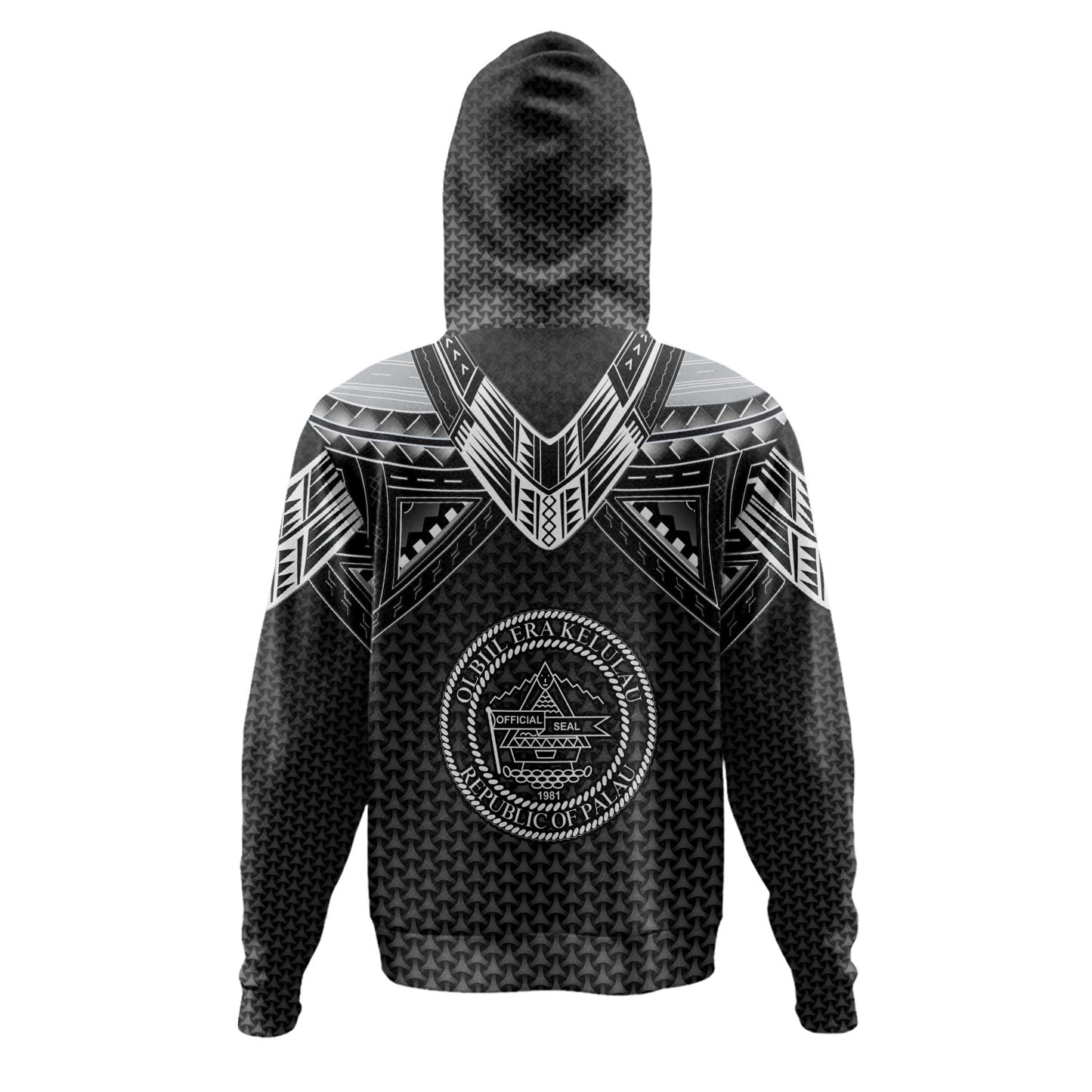 Palau Custom Personalised Hoodie Polynesian Tribal Tattoo