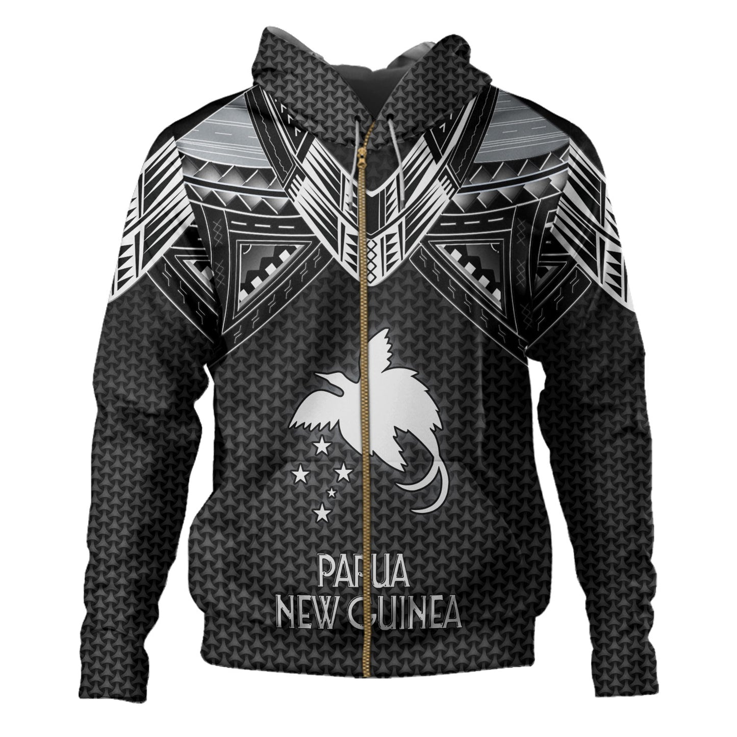 Papua New Guinea Custom Personalised Hoodie Polynesian Tribal Tattoo