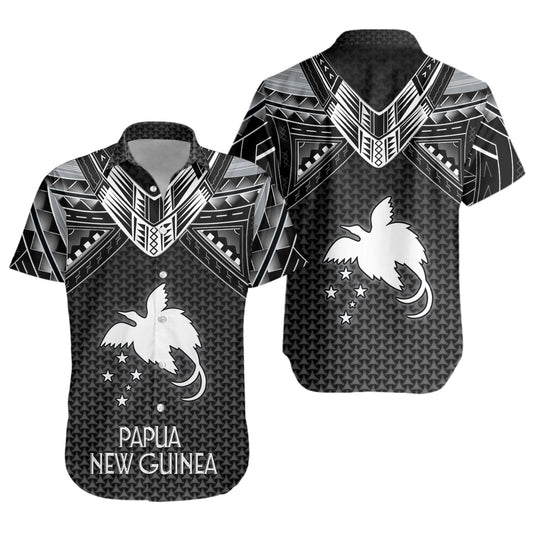 Papua New Guinea Custom Personalised Short Sleeve Shirt Polynesian Tribal Tattoo