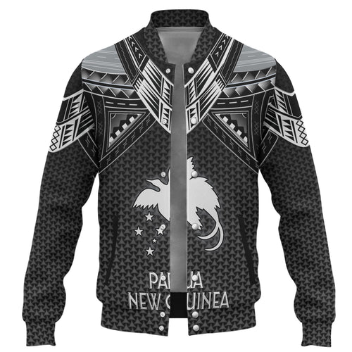 Papua New Guinea Custom Personalised Baseball Jacket Polynesian Tribal Tattoo