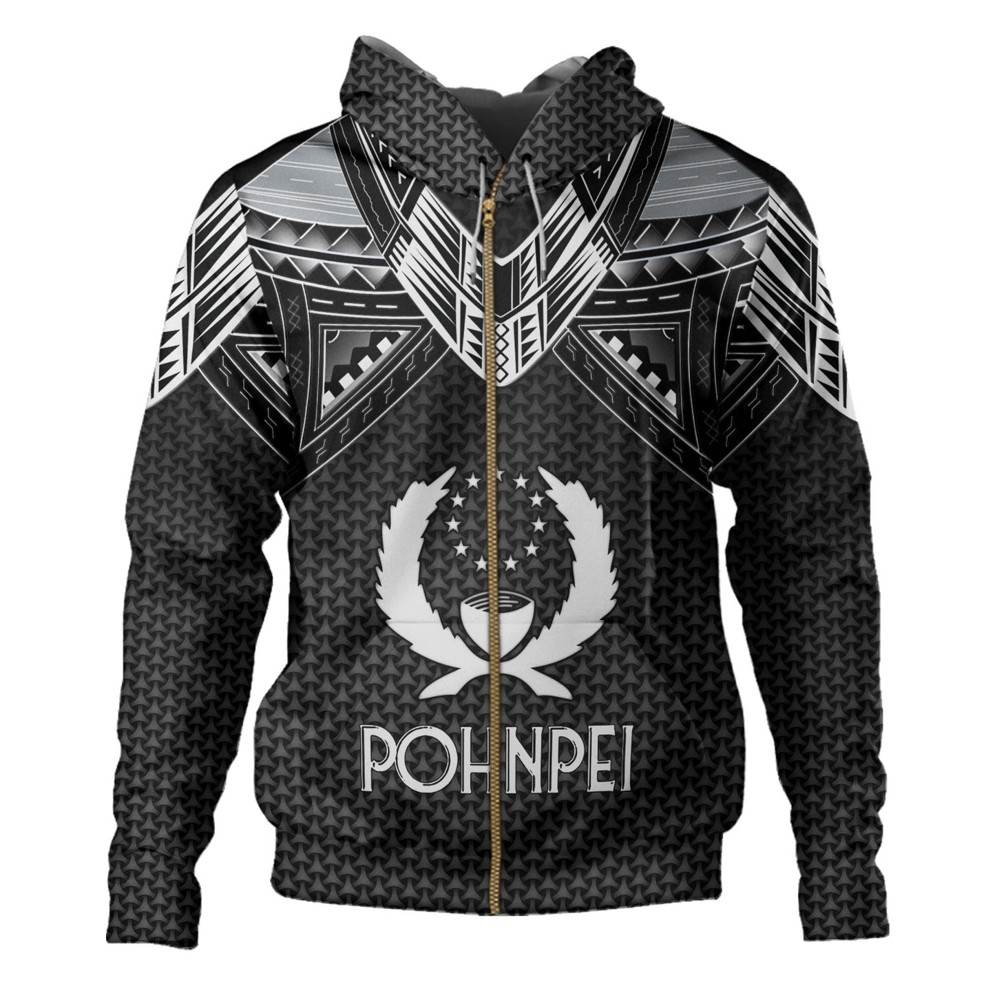 Pohnpei State Custom Personalised Hoodie Polynesian Tribal Tattoo