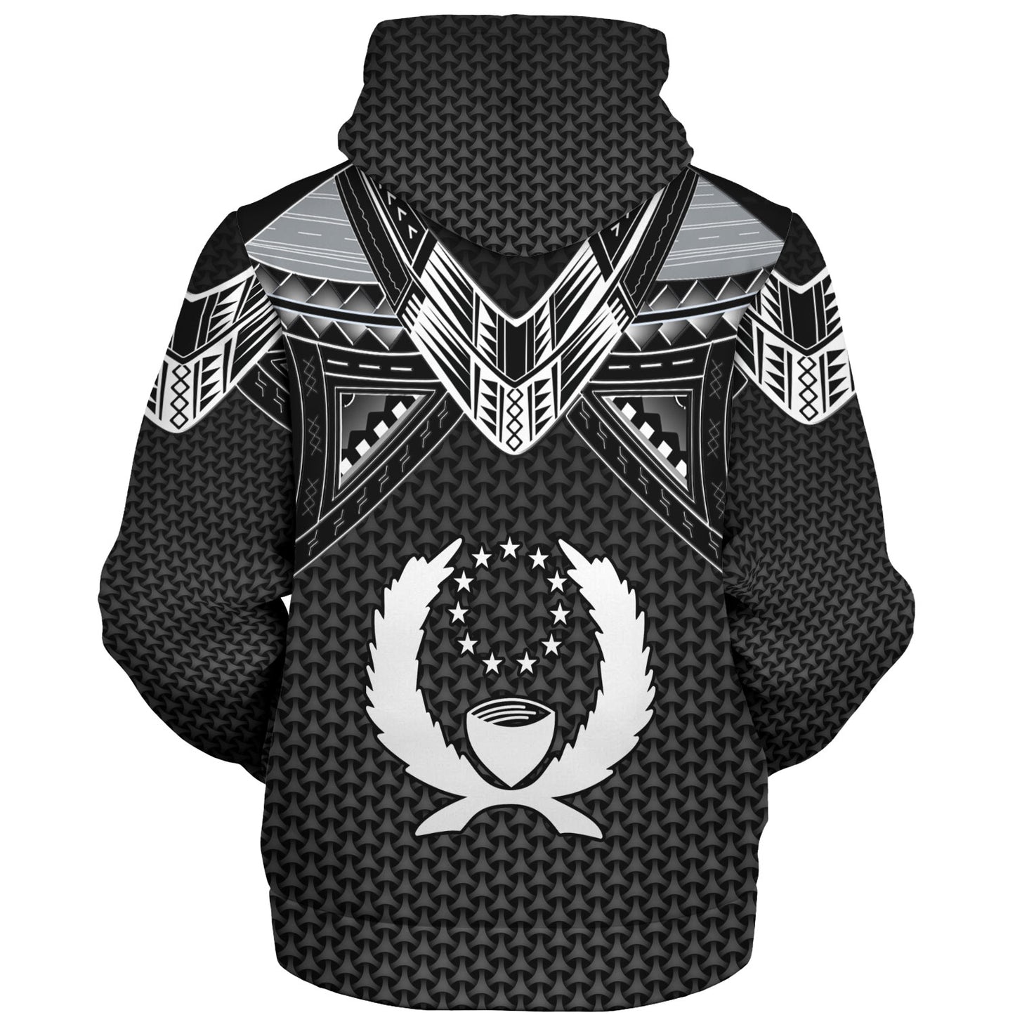 Pohnpei State Custom Personalised Sherpa Hoodie Polynesian Tribal Tattoo