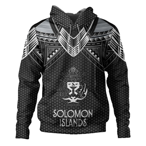Solomon Islands Custom Personalised Hoodie Polynesian Tribal Tattoo