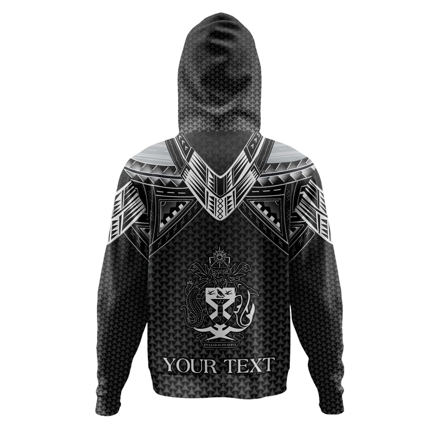 Solomon Islands Custom Personalised Hoodie Polynesian Tribal Tattoo