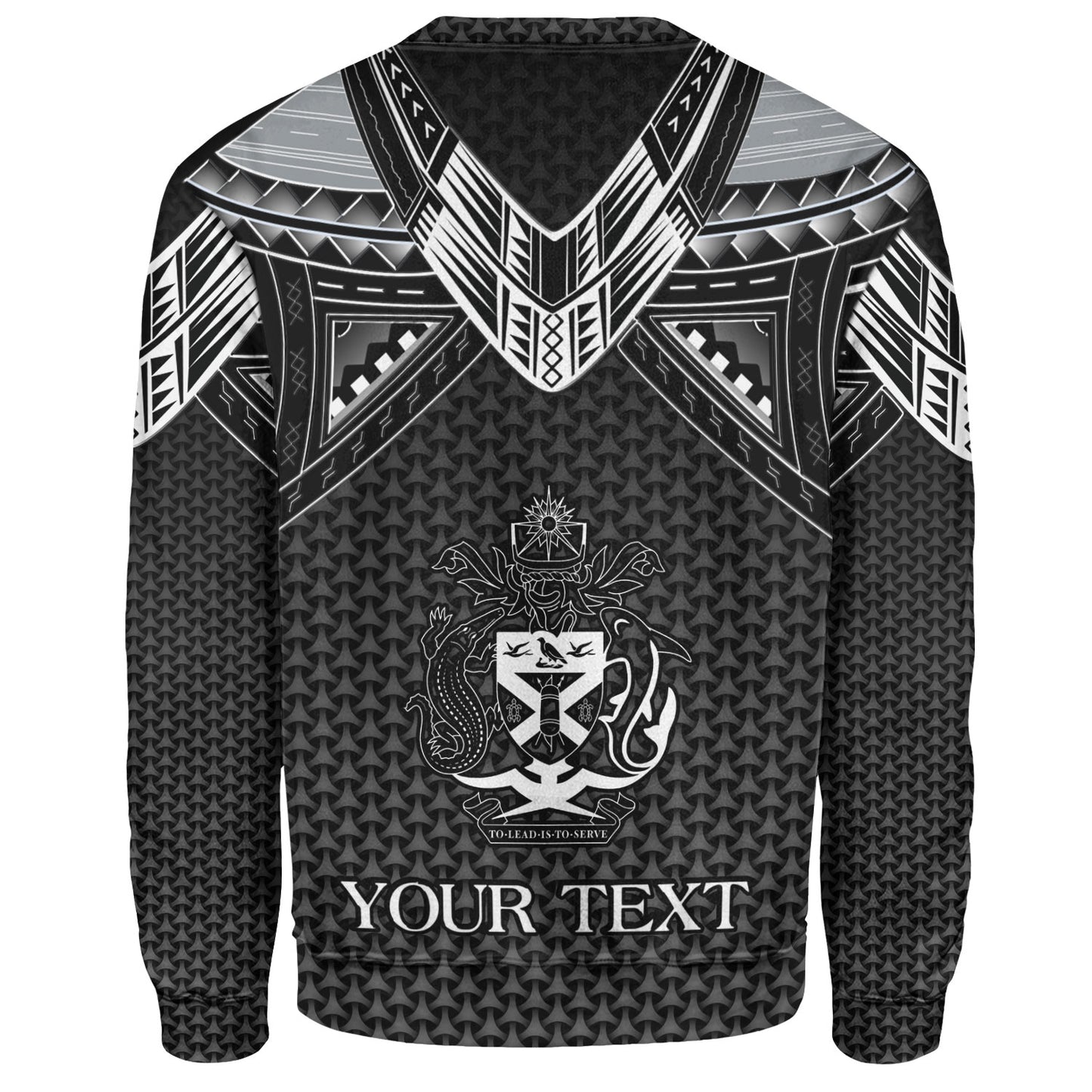Solomon Islands Custom Personalised Sweatshirt Polynesian Tribal Tattoo
