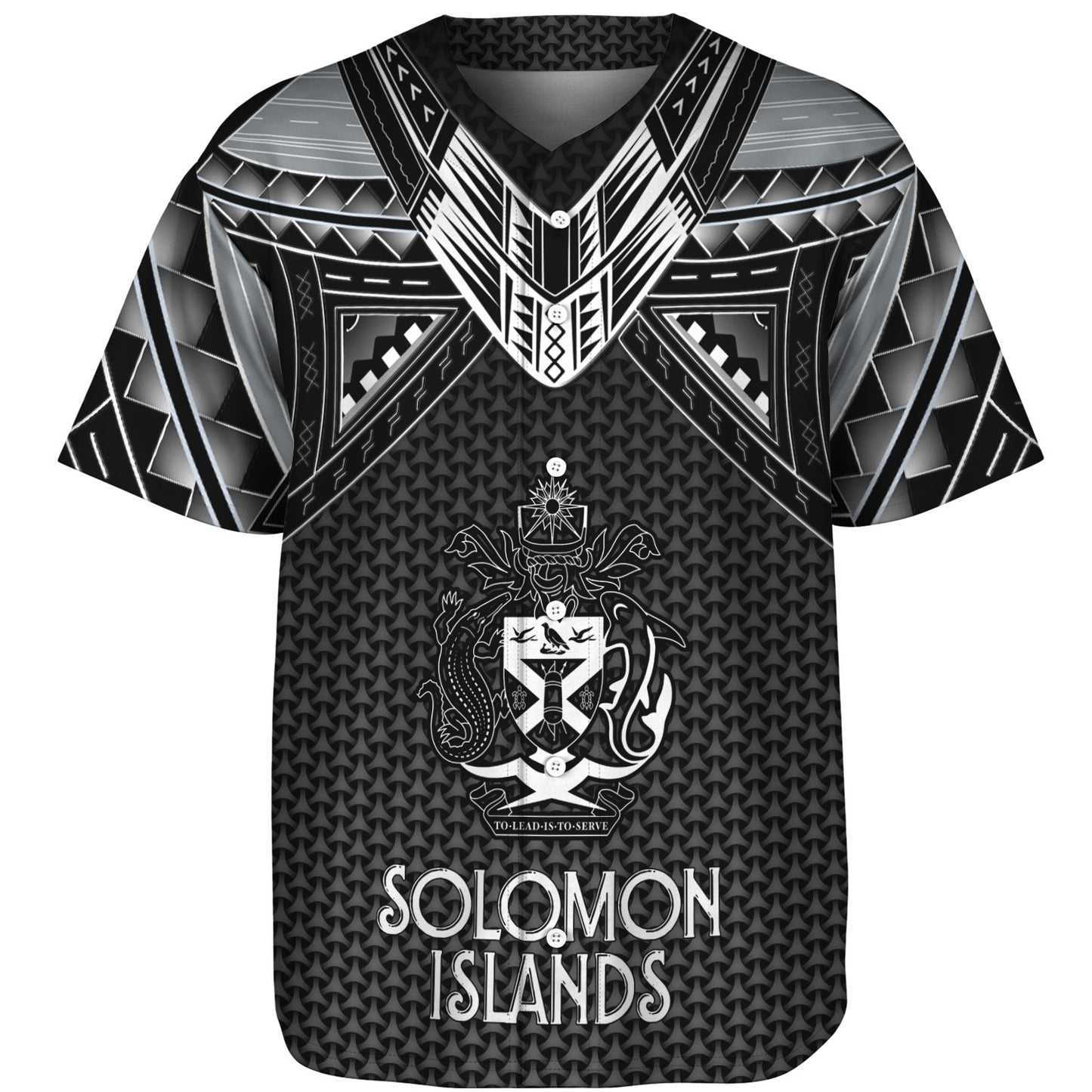 Solomon Islands Custom Personalised Baseball Shirt Polynesian Tribal Tattoo