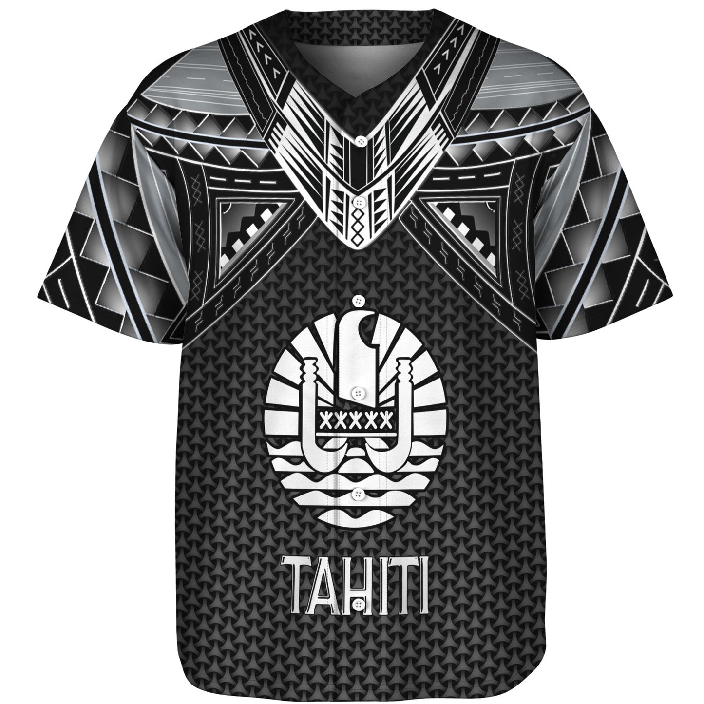 Tahiti Custom Personalised Baseball Shirt Polynesian Tribal Tattoo