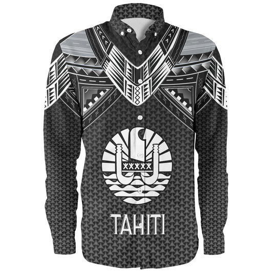 Tahiti Custom Personalised Long Sleeve Shirt Polynesian Tribal Tattoo
