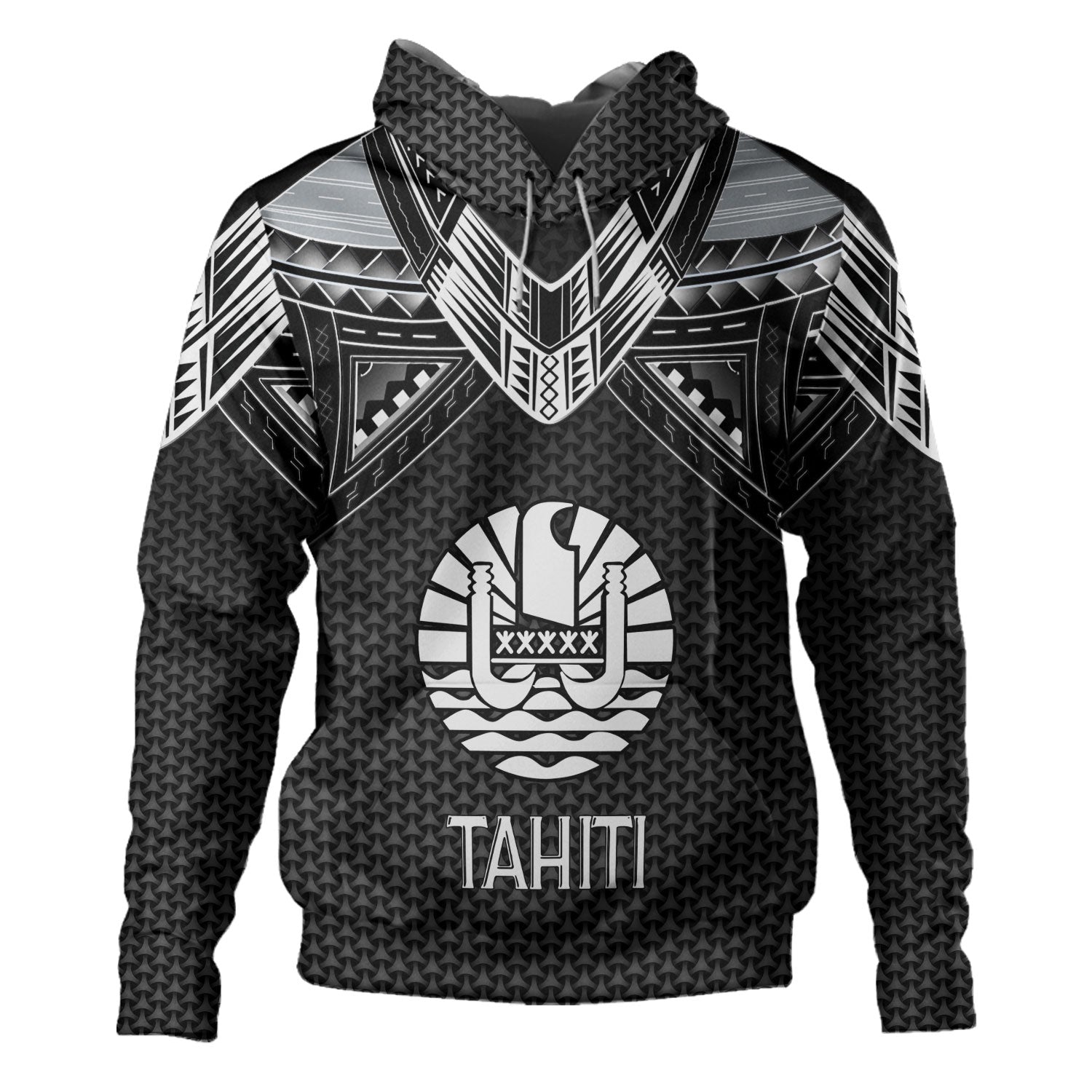 Tahiti Custom Personalised Hoodie Polynesian Tribal Tattoo