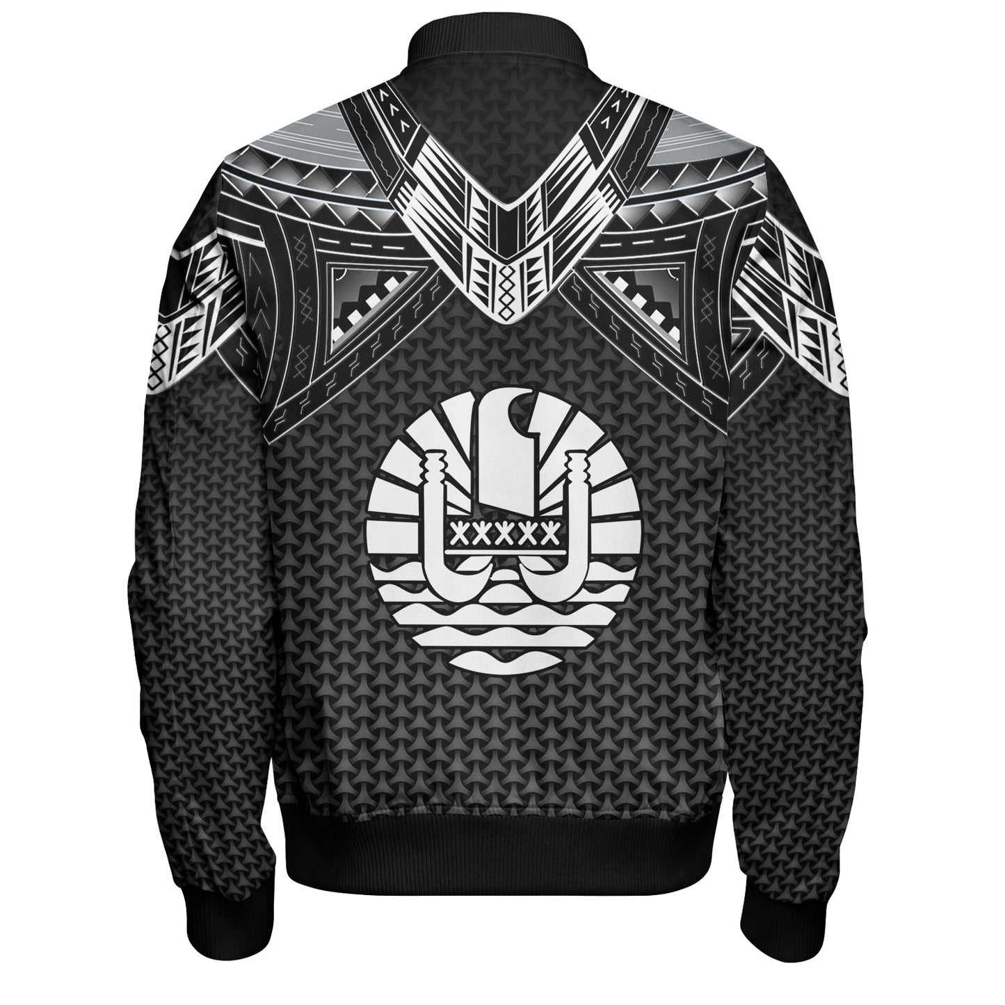 Tahiti Custom Personalised Bomber Jacket Polynesian Tribal Tattoo