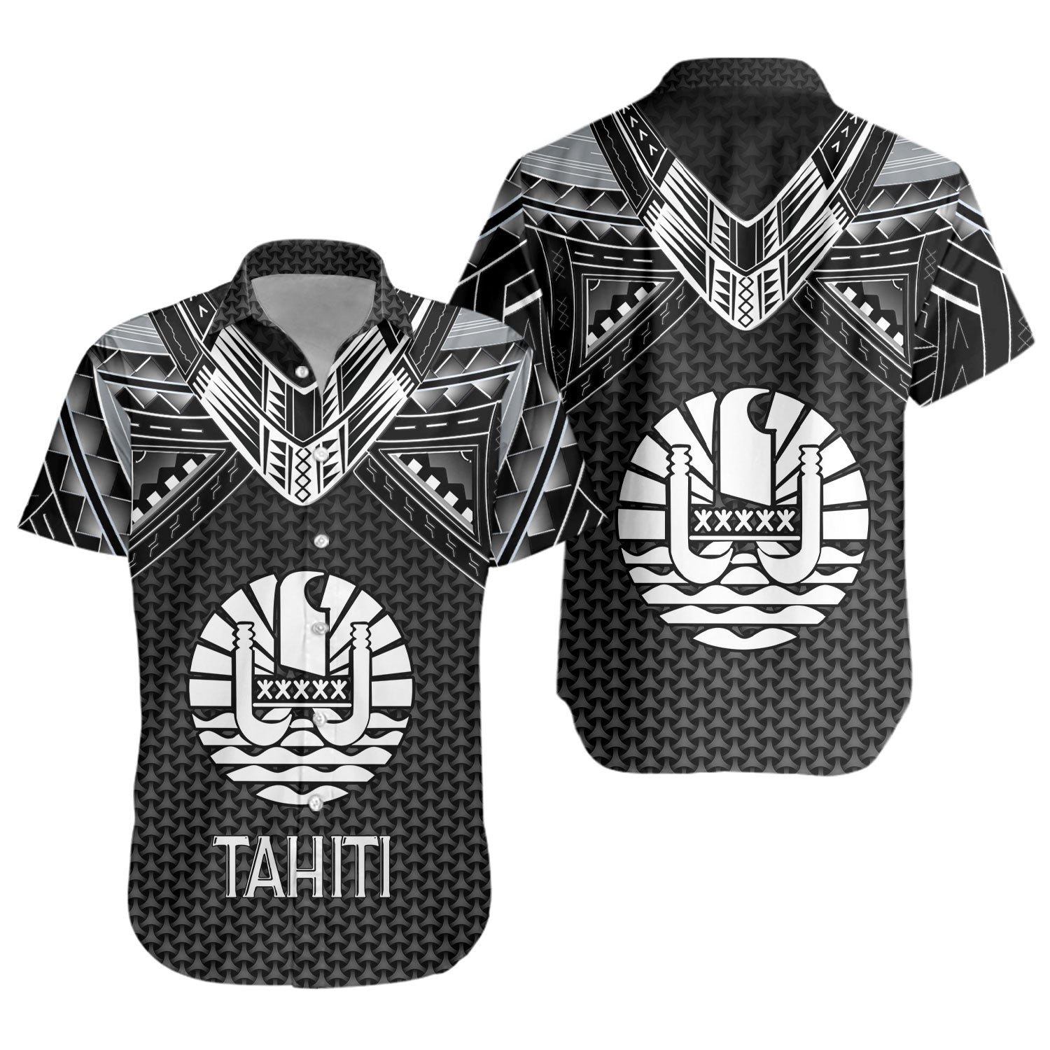 Tahiti Custom Personalised Short Sleeve Shirt Polynesian Tribal Tattoo