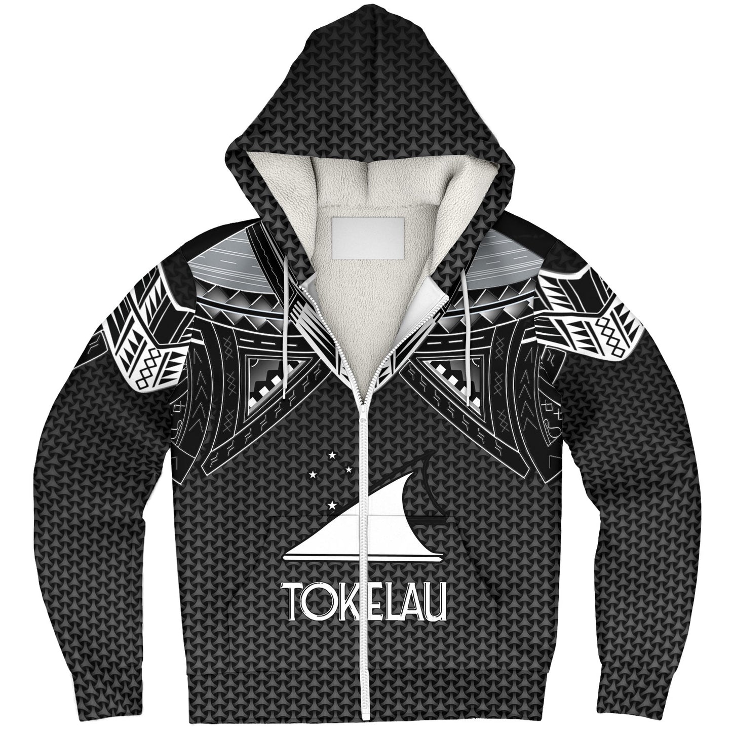 Tokelau Custom Personalised Sherpa Hoodie Polynesian Tribal Tattoo