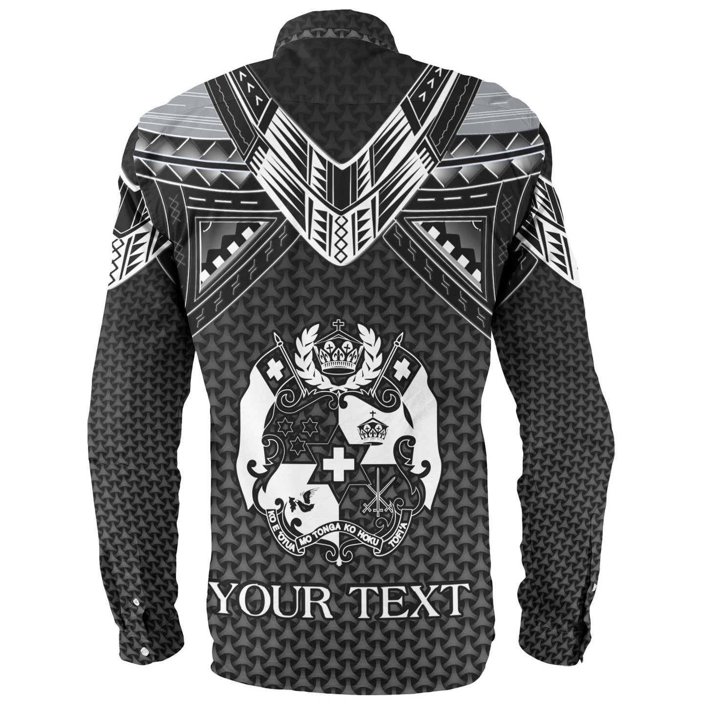 Tonga Custom Personalised Long Sleeve Shirt Polynesian Tribal Tattoo